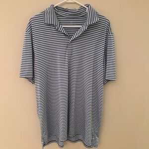 Men's Southern Tide Blue Striped Polo Shirt